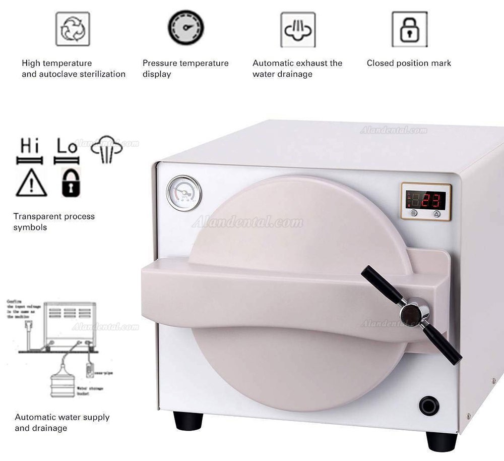 18L Lab Autoclave Sterilizer Vacuum Steam Mini Thermal TR250N